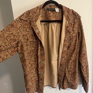 *sold* Vintage paisley Harvé Bernard button down blouse. Size XL
